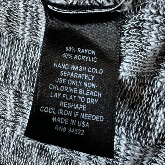 Say What? Cardigan Sweater Womens M Gray Knit Open Front Long Sleeve Medium Top - Picture 5 of 7